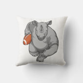 Rhino at Football Sports クッション (裏面)