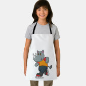 Rhino at Iceスケートで滑るwith Ice skates エプロン (インサイチュ)