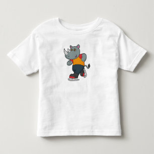 Rhino at Iceスケートで滑るwith Ice skates トドラーTシャツ