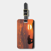 Rhino at sunset, Masai Mara, Kenya ラゲッジタグ (正面縦)