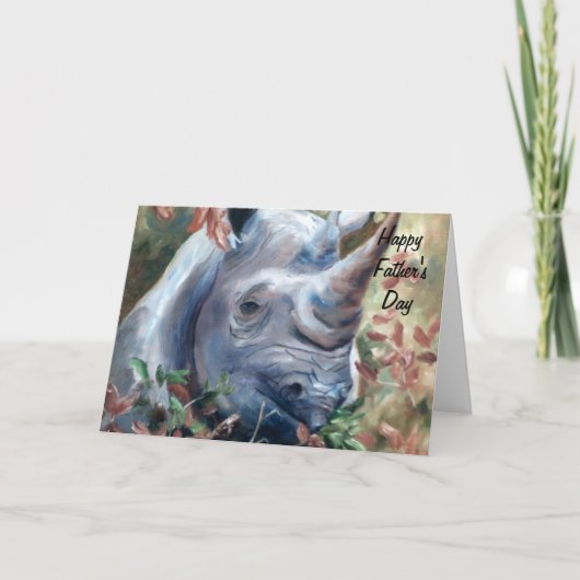 Rhino Father's Day Card カード (正面)