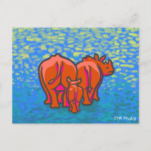 RHINO GRAFFITIアートポストカード ポストカード