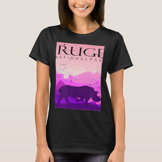 Rhino Kruger National Park Safari Africa Big Five  Tシャツ (正面)