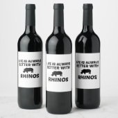 RHINO LIFE IS BETTER ワインラベル (ボトル)