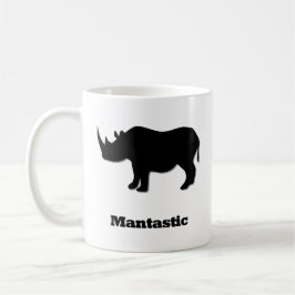 Rhino Mantasticブラック コーヒーマグカップ