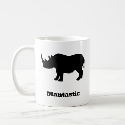 Rhino Mantasticブラック コーヒーマグカップ (左)