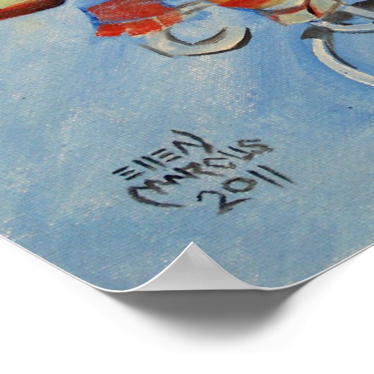 Rhino on a Bicycle ポスター (角)