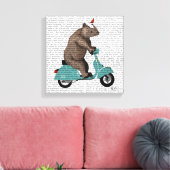 Rhino on Moped キャンバスプリント (インサイチュ (リビング))
