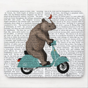 Rhino on Moped マウスパッド
