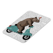 Rhino on Moped マグネット (左側)