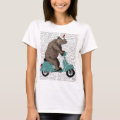 Rhino on Moped Tシャツ (正面)