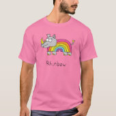 Rhino Rainbow Cute Kids Tシャツ (正面)