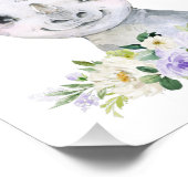 Rhino、Safari、紫の花男女兼用、 フォトプリント (角)