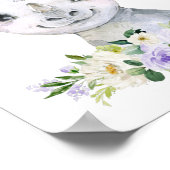 Rhino、Safari、紫の花男女兼用、 ポスター (角)