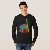 Rhino  Xmas Holiday Santa Rhino Christmas Tree Tシャツ (正面フル)