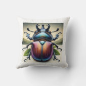 Rhinoceros Beetle 050824IREF208 - Watercolor クッション (裏面)