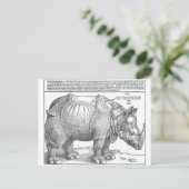 Rhinoceros by Albrecht Durer ポストカード (スタンド正面)