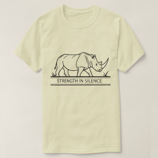 Rhinoceros - Strength In Silence Tシャツ (デザイン正面)