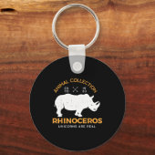 Rhinoceros Unicorns Are Real Funny Animal  キーホルダー (正面)