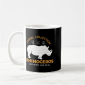 Rhinoceros Unicorns Are Real Funny Animal コーヒーマグカップ (左)