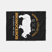 Rhinoceros Unicorns Are Real Funny Animal  フリースブランケット (正面(横))
