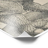 Rhinoceros, Woodcut by Albrecht Durer フォトプリント (角)