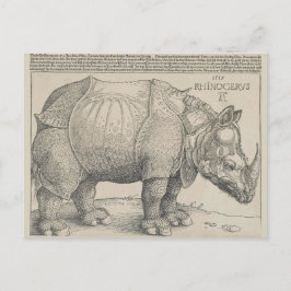 Rhinoceros, Woodcut by Albrecht Durer ポストカード