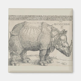 Rhinoceros, Woodcut by Albrecht Durer マグネット