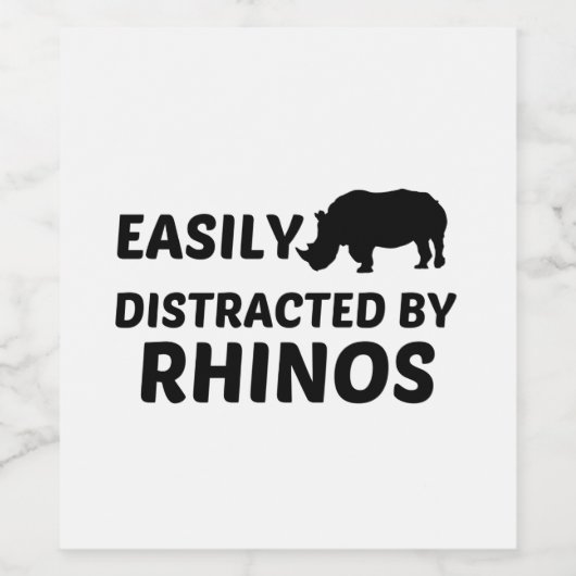RHINOS EASILY DISTRACTED ワインラベル (シングルラベル)