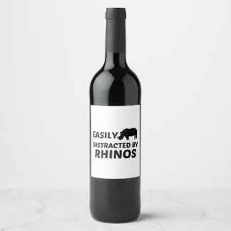 RHINOS EASILY DISTRACTED ワインラベル