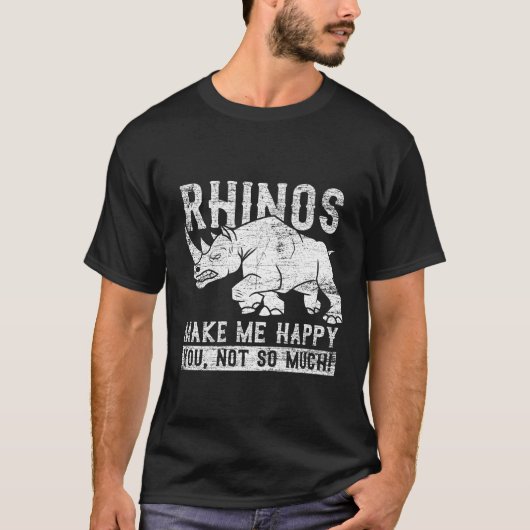 Rhinos machen glücklich tシャツ (正面)