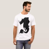 Rhinostegofishの黒いティー Tシャツ (正面フル)