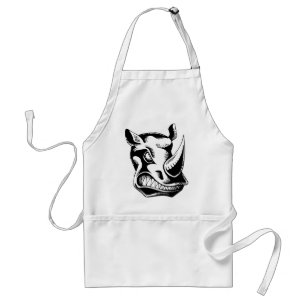 RhinoTattooTribalVectorグラフィック スタンダードエプロン