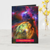 Rho Ophiuchi Cloud -ハッピーバースデー宇宙写真 カード (黄色い花)