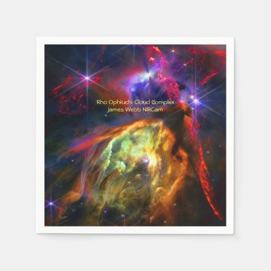 Rho Ophiuchi Cloud Complex, James Webb宇宙写真 スタンダードカクテルナプキン (正面)