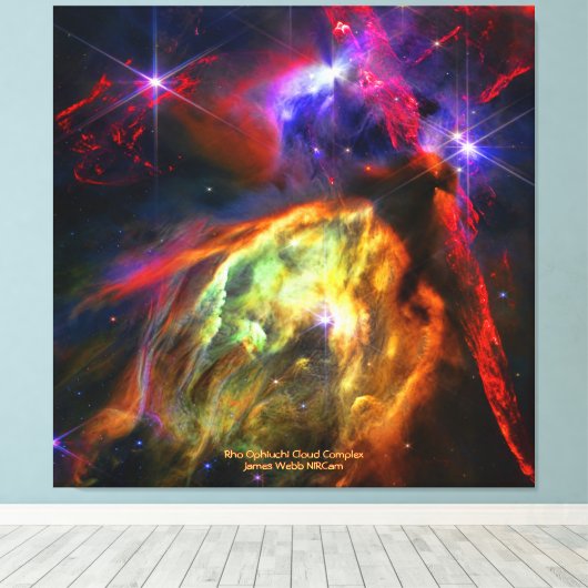 Rho Ophiuchi Cloud Complex - James Webb NIRCam キャンバスプリント (インサイチュ (ウッドフロア))