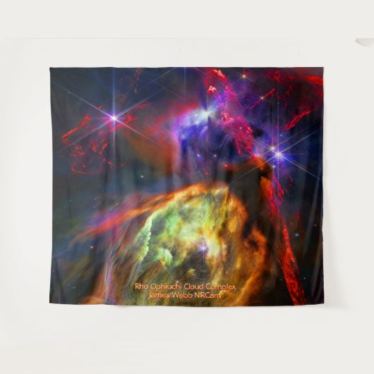Rho Ophiuchi Cloud Complex - James Webb NIRCam タペストリー (正面(横))
