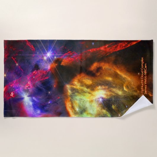 Rho Ophiuchi Cloud Complex - James Webb NIRCam ビーチタオル (正面)