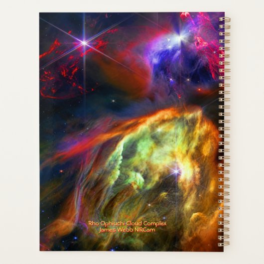Rho Ophiuchi Cloud Complex - James Webb NIRCam プランナー手帳 (裏面)