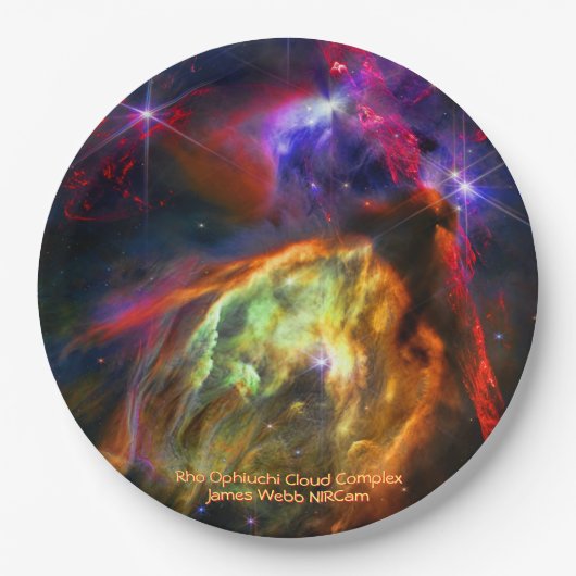 Rho Ophiuchi Cloud Complex - James Webb NIRCam ペーパープレート (正面)