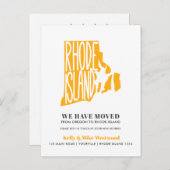 RHODE ISLAND新しいアドレスを移動した新しいホーム ポストカード (正面/裏面)