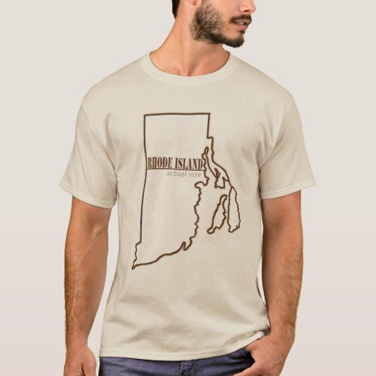 Rhode Island (actual size) T-Shirt Tシャツ (正面)