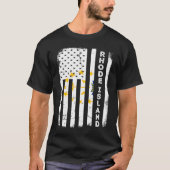 Rhode Island American Flag Home State of Rhode Isl Tシャツ (正面)