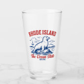 Rhode Island Beach Vibes Gift Idea タンブラーグラス (正面)