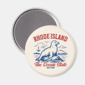 Rhode Island Beach Vibes Gift Idea マグネット (正面/裏面)