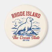 Rhode Island Beach Vibes Gift Idea マグネット (正面)