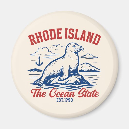 Rhode Island Beach Vibes Gift Idea マグネット (正面)