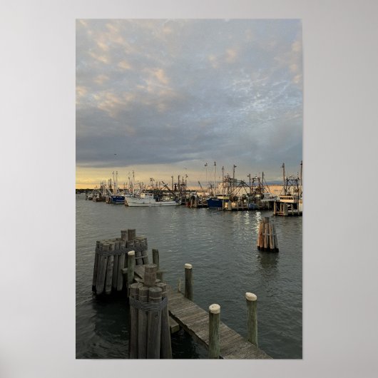 Rhode Island Boats at Sunset Poster ポスター (正面)