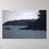 Rhode Island Cliffside Ocean Waterscape Poster ポスター (正面)