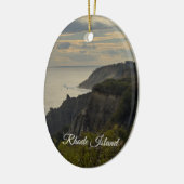 Rhode Island Cliffside Sunset Ornament セラミックオーナメント (左)